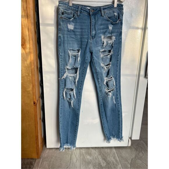 Kancan Distressed Skinny Jeans Woman’s Size 29 - Picture 1 of 9